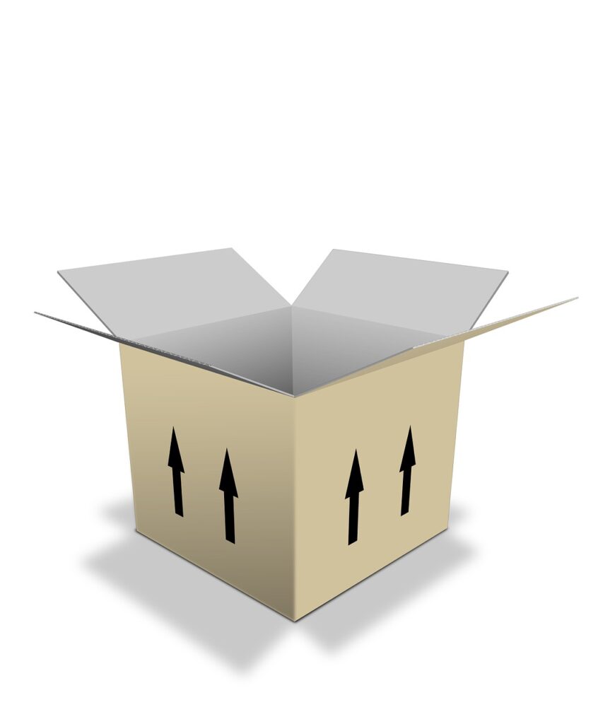 box, packing, cardboard